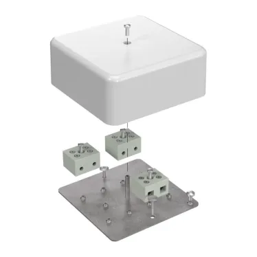 Коробка огнестойкая для кабель-канала 40-0470-FR10.0-6 Е15-Е120 103х103х45 RAL9003 Промрукав (22 шт/уп)