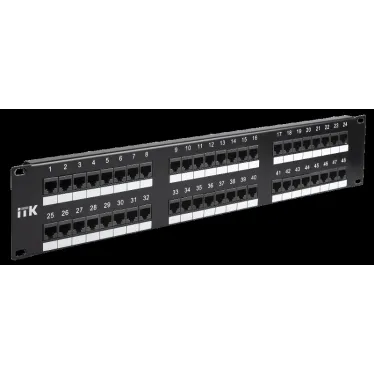 Патч-панель 2 юнита категория 6 UTP 48 портов (Dual)