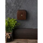 Розетка TV одноместная ОП Минск 75Ом 5-862МГц темное дерево