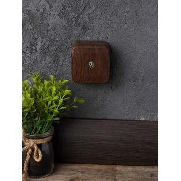 Розетка TV одноместная ОП Минск 75Ом 5-862МГц темное дерево