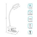 Светильник настольный GTL205 5W 330lm 4000K 5V Li-ion 1200mA черный диммируемый LED 1/25/50 | GT2052 | Gauss