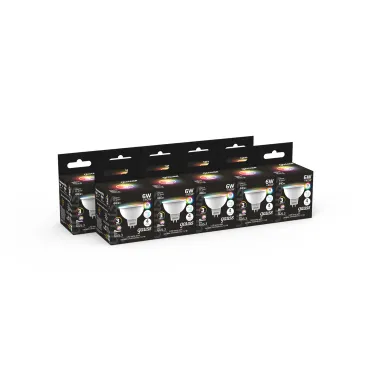 Лампа светодиодная Smart MR16 6W GU5.3 RGBW+dim 1/10/100 | 101105406 | Gauss