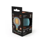 Лампа светодиодная LED Filament Flexible G125-C Sky Blue E27 5W 190lm 1800K 125*178mm 1/10 | 1013802105 | Gauss