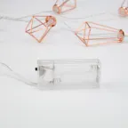 Гирлянда светодиодная Кристаллы бронзовые 10 LED, 1,5 м, прозрач. ПВХ, теплый белый свет свечения, 2хАА (батарейки не в компл.) | 304-019 | NEON-NIGHT