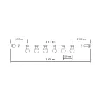 Гирлянда светодиодная "Белт Лайт" серия Holiday, 10 ламп, 7,7 м, IP44, синий, 1/6 | HL063 | Gauss