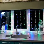 Гирлянда "Светодиодный Дождь"  1,5х1м, свечение с динамикой, прозрачный провод, 230 В, диоды МУЛЬТИКОЛОР | 235-029 | NEON-NIGHT