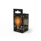 Лампа светодиодная Black LED Filament G95 Flexible E27 6W Golden 360lm 2400К | 105802007 | Gauss
