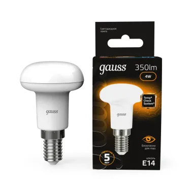 Лампа светодиодная LED 4Вт E14 220В 2700К Reflector R39 | 106001104 | Gauss