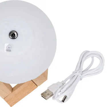 Светильник настольный NN001 3D Луна 1W 5V Li-ion 450mA D10см белый LED 1/6/24 | NN001 | Gauss