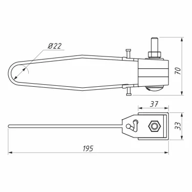 Зажим анкерный (PA 4/35) | 20800101 | ВК