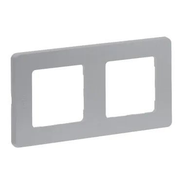 Рамка 2 поста INSPIRIA алюминий