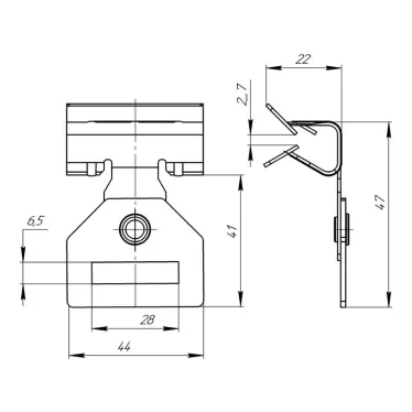 Зажим балочный 8-14мм под перфоленту PROxima