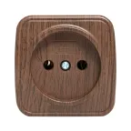 Розетка 1-местная ОП Минск 10А без заземления темное дерево