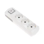 Колодка PREMIUM 3 гнезда, с/з, с выключателем, белый