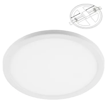 Светильник светодиодный ДВО-6w 6400К 480Лм slim белый с регулируемым монтажным диаметром (до 90мм)