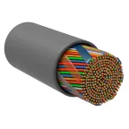 Витая пара U/UTP кат 5E 10х2х24AWG solid PVC 305м серый