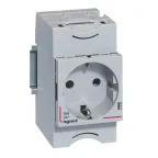 Розетка на DIN-pейку 2K+Т немецкий стандарт 10/16А