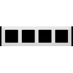 Valena LIFE Рамка 4 поста белая универсальная