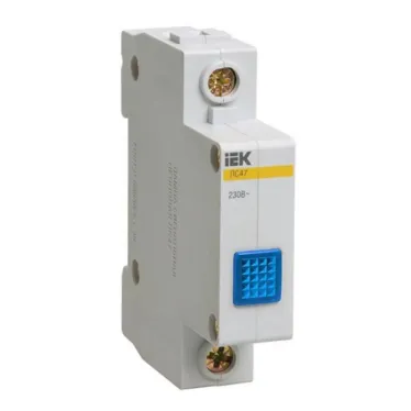 Лампа сигнальная DIN 1P синяя неон ЛС-47