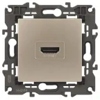 Розетка HDMI, Эра Elegance, шампань, 14-3114-04