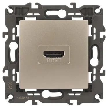 Розетка HDMI, Эра Elegance, шампань, 14-3114-04