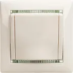 VALENA Розетка с заземлением в рамку с крышкой белая