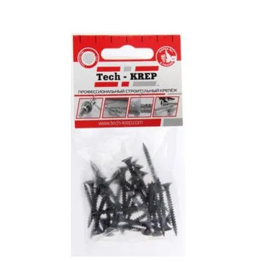 Саморез гипсокартон/металл 3,5х35 черный (30шт) - пакет