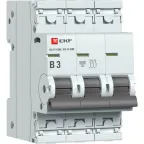 Автоматический выключатель ВА 47-63N 3P 3А (B) 6кА PROXIMA