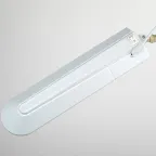 Светильник настольный с лампой PL на струбцине и с основанием белый NL-202-G23-11W-W