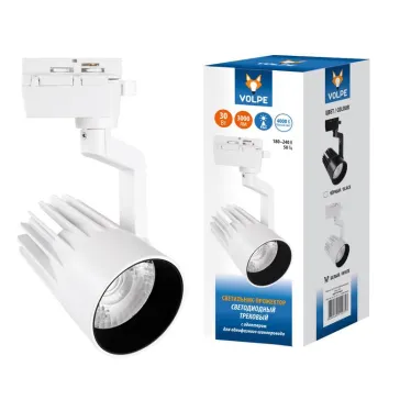 Светильник-прожектор ULB-Q274 30W/4000К WHITE светодиодный трековый 3000 Лм Белый свет (4000К) Корпус белый ТМ Volpe