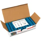 Клемма винтовая JXB-10/35 мм.кв синяя