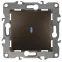 Выключатель с подсветкой, 10АХ-250В, Эра12, бронза,12-1102-13