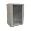 Шкаф настенный 19-дюймовый 19'' 18U 908x600х450мм стеклянная дверь с перфорацией ручка с замком серый RAL 7035 WRline''