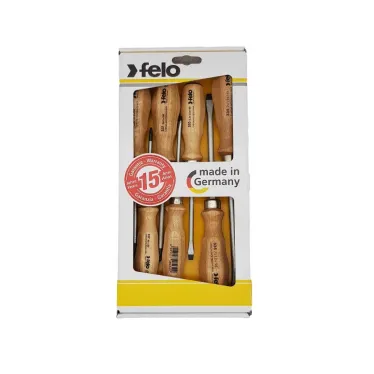 Набор отверток ударных SL/PH/PZ с деревянной рукояткой, 7 шт