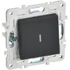 SKANDY Выключатель 1-клавишный с индикацией 10А SK-V07G графит IEK