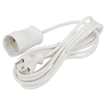 Удлинитель UX(6)-1-5m без заземл, ПВС 2x0,75 мм2, 1гн, 5м (20/720) UX(6)-1-5m