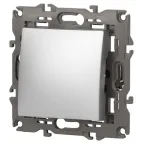 Переключатель, 10АХ-250В, Эра Elegance, алюминий,14-1103-03