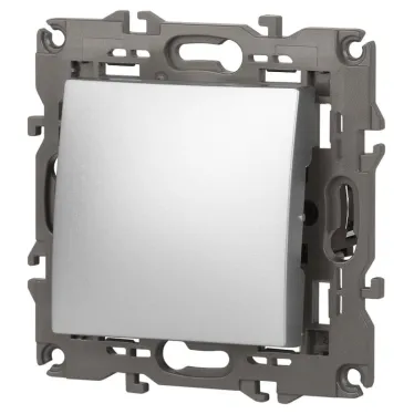 Переключатель, 10АХ-250В, Эра Elegance, алюминий,14-1103-03