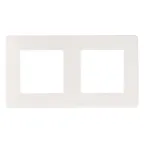 Рамка для розеток и выключателей Серия 12 12-5102-01 на 2 поста, Сатин, белый