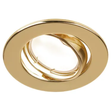 Светильник штампованный поворотный MR16,12V/220V, 50W золото ST2A GD