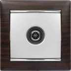 VALENA Розетка телевизионная ТV звезда в рамку 2400мГц 1.5дБ алюминий