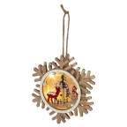 Новогодний декоративный светильник Снежинка, 15*15 см, 6 LED, 2*ААА ENGDS-6L