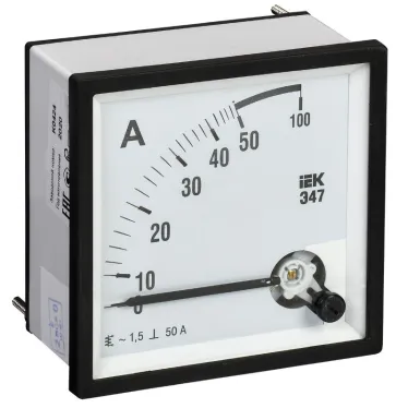 Амперметр Э47 50А 72х72 AC непосредственного включения (класс точности 1.5)
