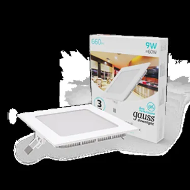 Светильник светодиодный ДВО 9 Вт 660 лм 4000К AC 220В IP20 квадрат 145х145х22мм монт разм 155х155мм Алюминий тонкий Slim Gauss