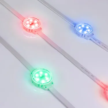 Модуль управляемый SOLEX-DMX-3535-6-24V RGB 120deg (D40x16mm, 1.5W, IP67) | 028882 | Arlight