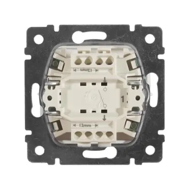 Выключатель одноклавишный, в рамку, алюминий