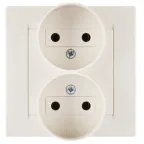 15 Розетка двойная 2Р 16А 250В винтовой зажим слоновая кость