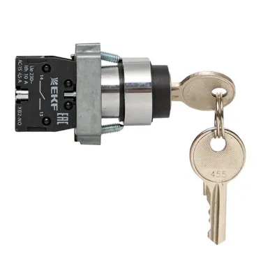 Переключатель BG61 2P с замком возвратный NO