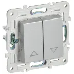 SKANDY Выключатель жалюзи 10А SK-V12S серебряный IEK