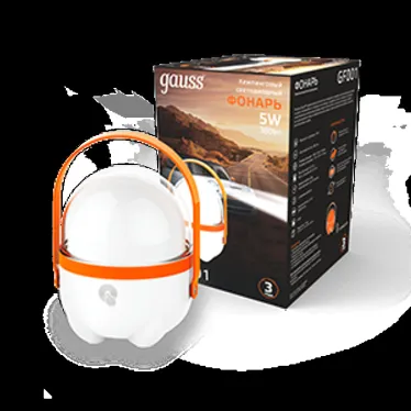 Фонарь светодиодный кемпинговый 5 Вт 380 лм Оранжевый IP20 аккумуляторный Li-ion 3600мАч диммируемый GFL Gauss